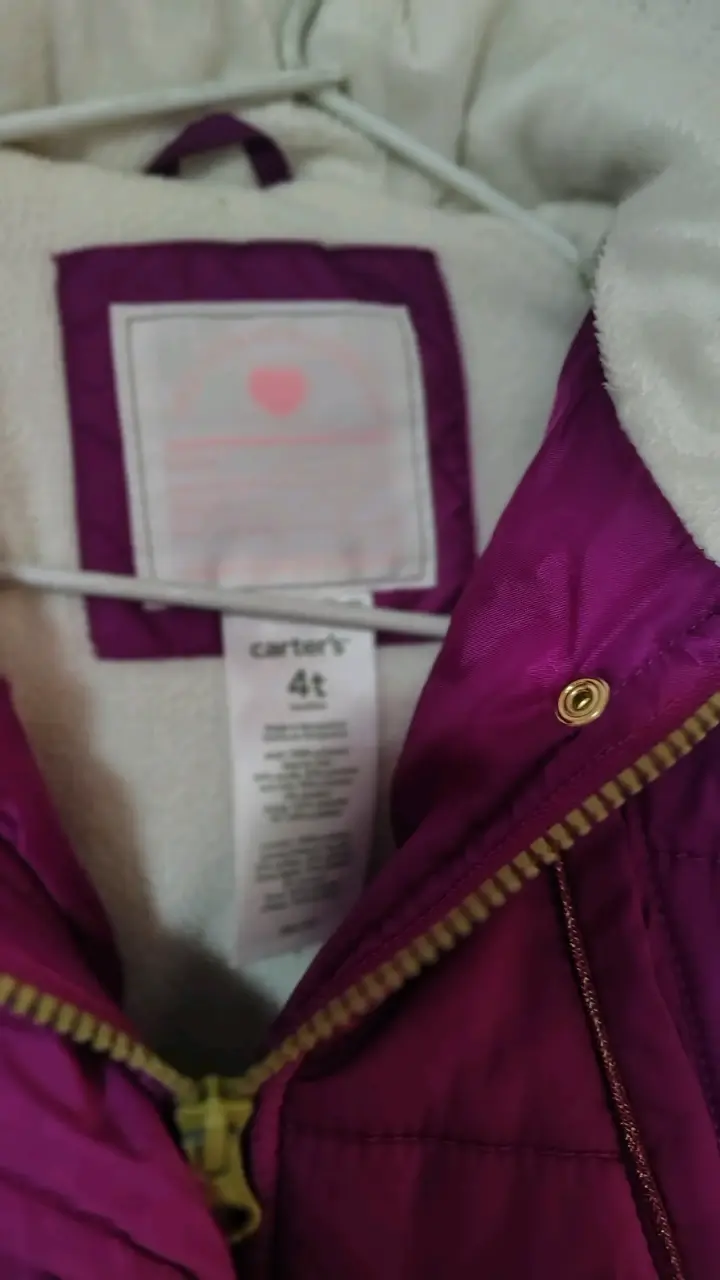 Parka morada infantil con capucha - 4