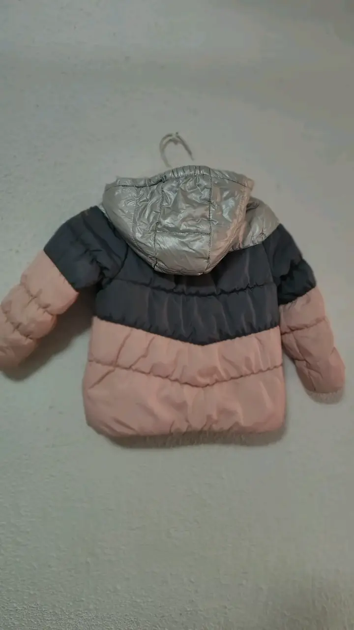 Parka Oshkosh gris y rosa - 3