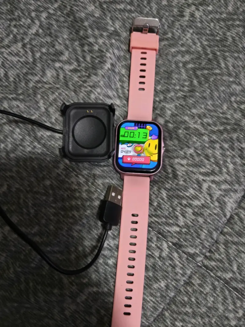 Smartwatch rosa con cargador - 2