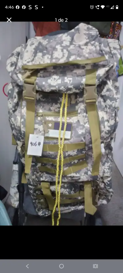 Mochila camuflaje militar 80 litros - miniatura 1