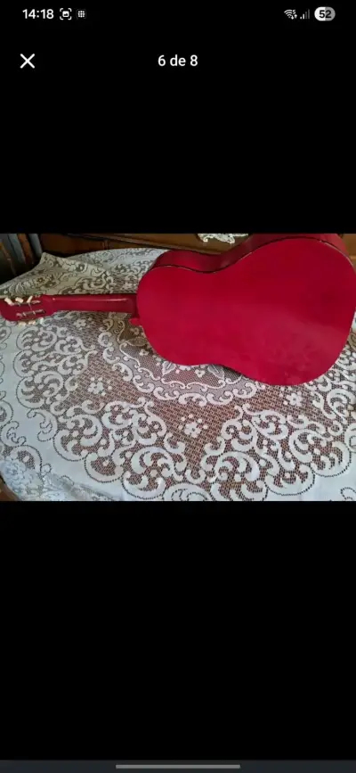 Guitarra acústica roja - miniatura 5