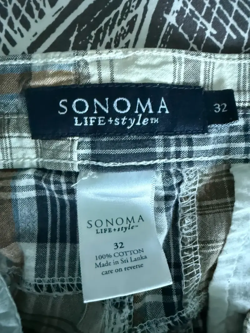 Bermudas de cuadros marrón y negro - 2