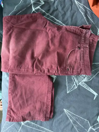 Pantalones burdeos mujer - miniatura 1