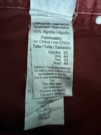 Pantalones burdeos mujer - miniatura 4