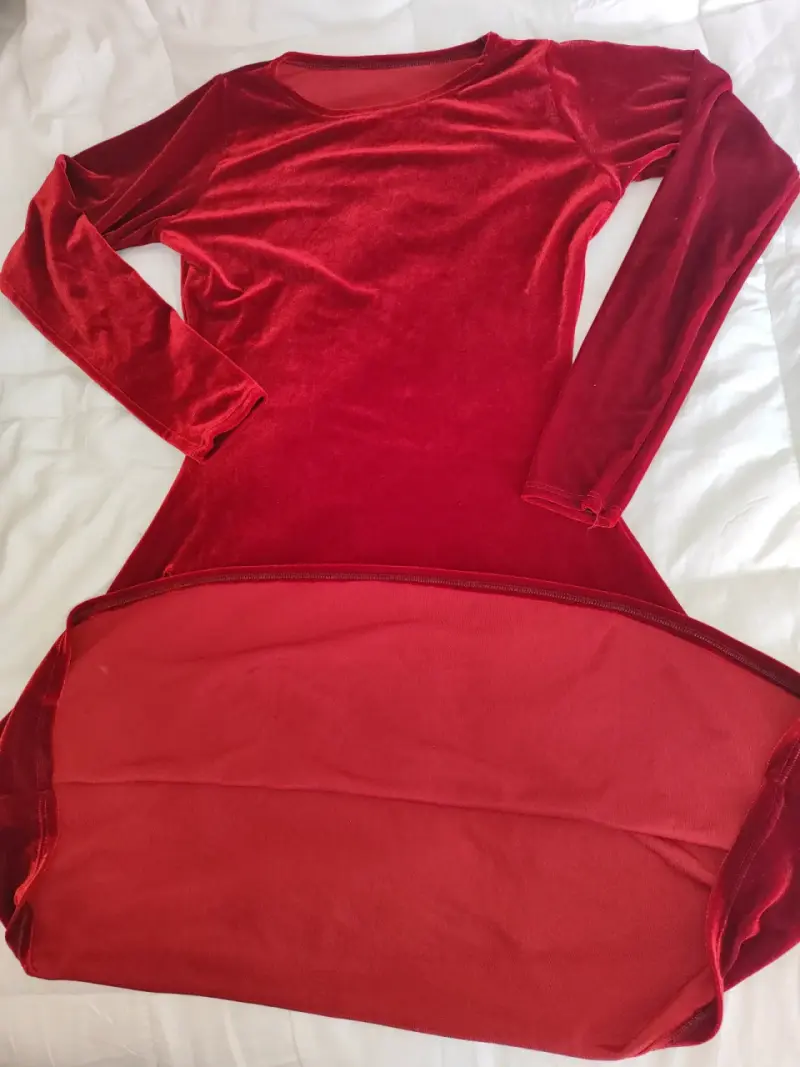 Vestido rojo de terciopelo - 2