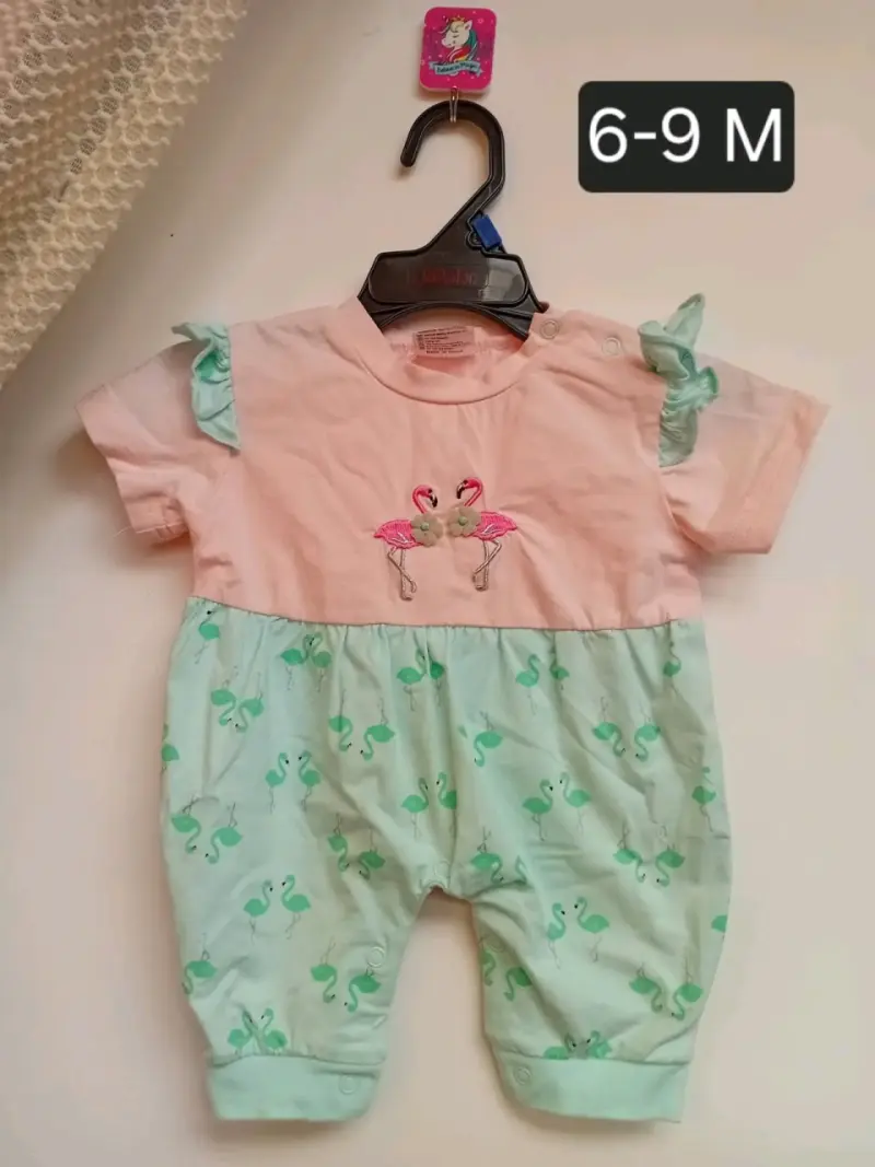 Enteritos de terciopelo rosa 3-6M - 3