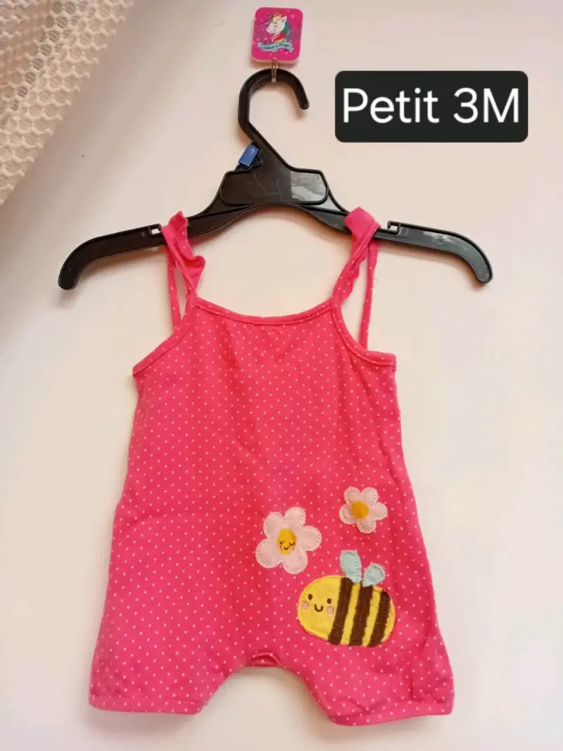 Enteritos de terciopelo rosa 3-6M - 4