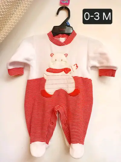 Enteritos de terciopelo rosa 3-6M - miniatura 5