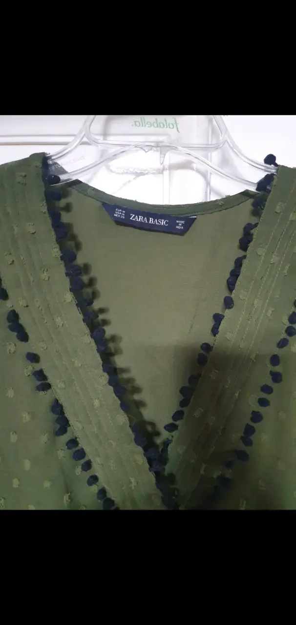 Vestido verde Zara - 1