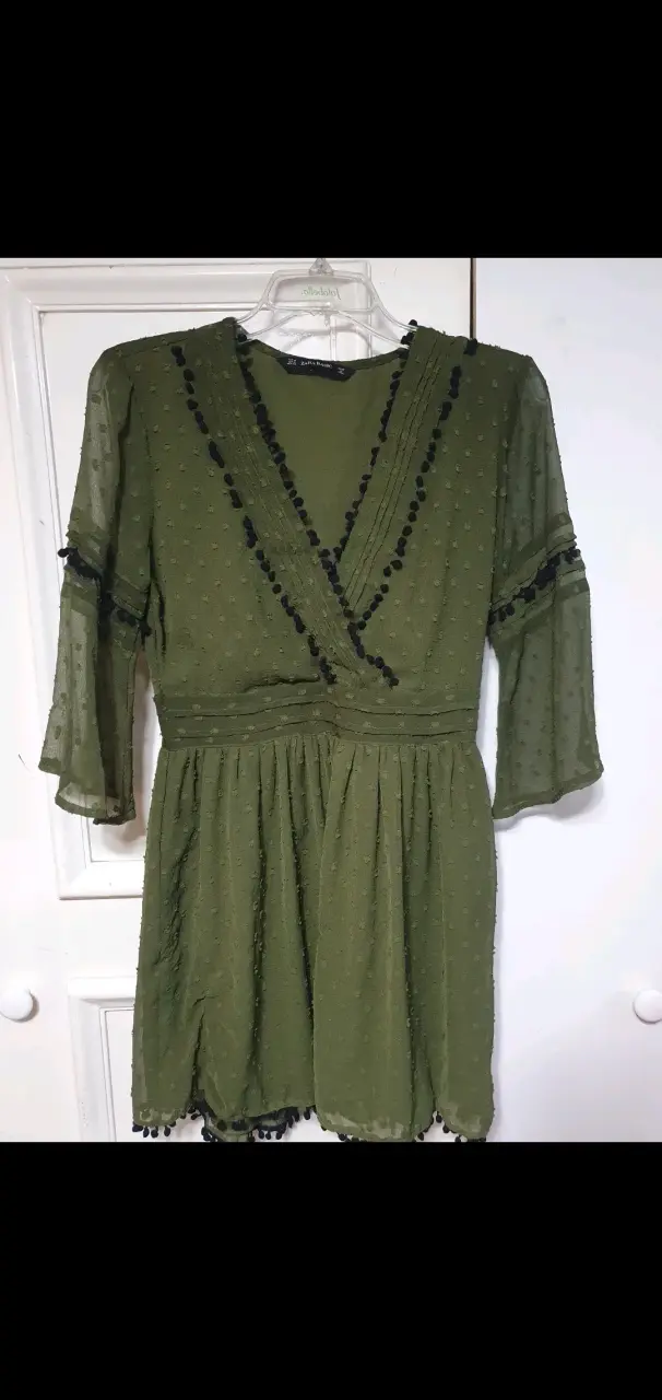 Vestido verde Zara - 2