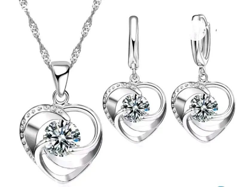 Conjunto de joyería de plata 925