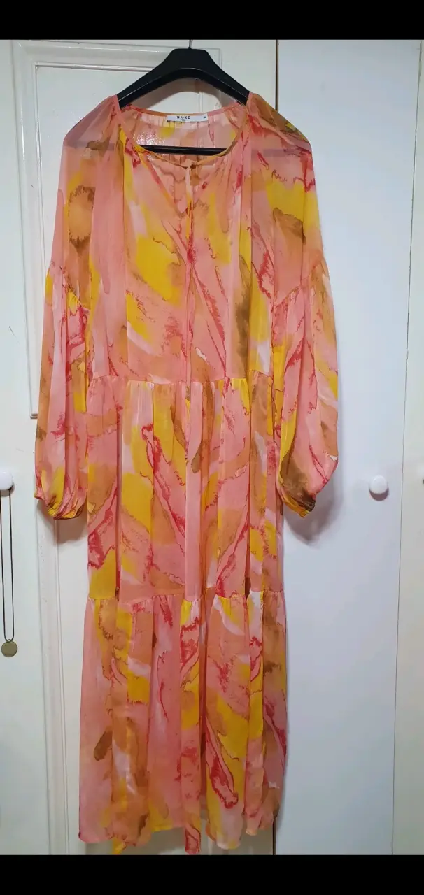 Vestido largo estampado multicolor