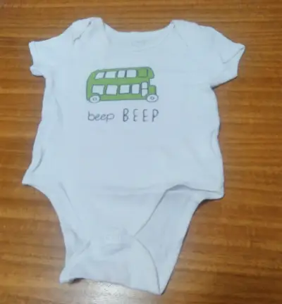 Body blanco para bebé - miniatura 1