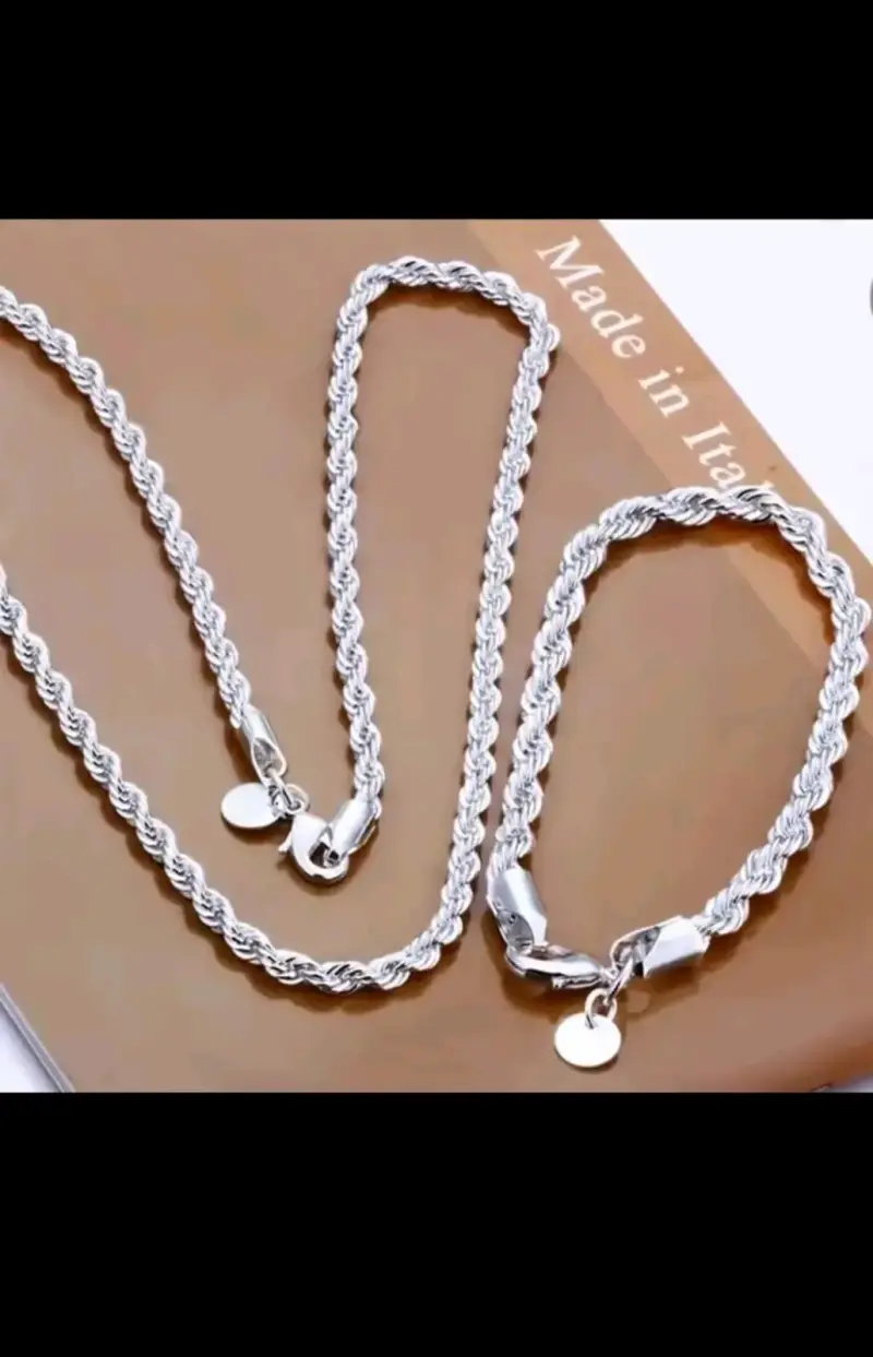 Set de collar y pulsera plata 925