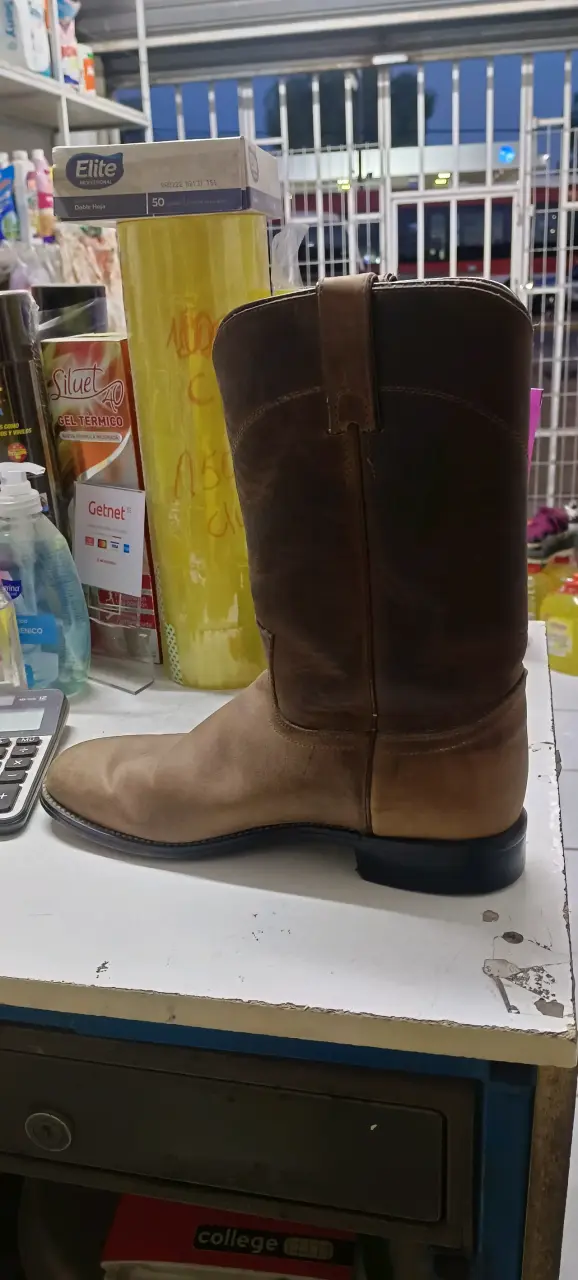 Botines de cuero marrón 38 - 2