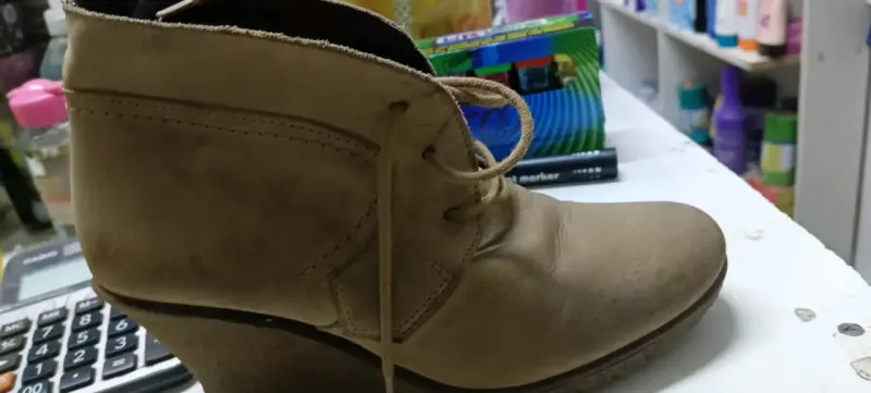 Botines de cuero marrón 38 - 4