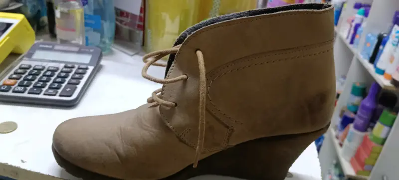 Botines de cuero marrón 38 - 5