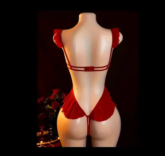 Body de encaje rojo elegante - 2