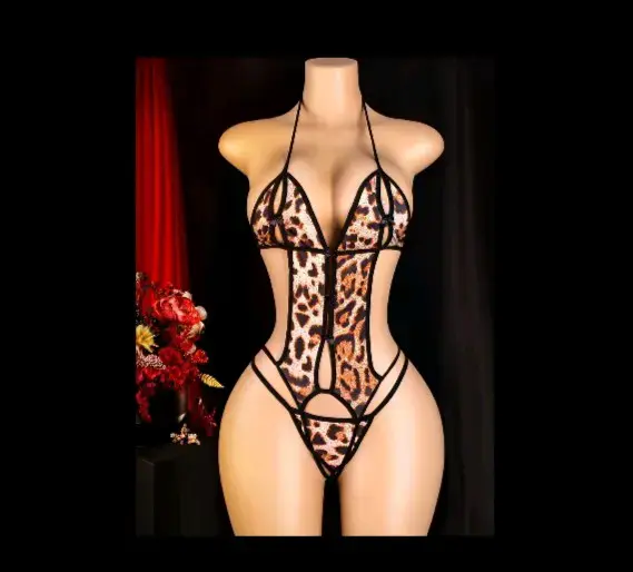 Body lencería estampado leopardo - 1