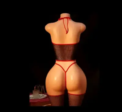 Disfraz sexy de malla negra - miniatura 2
