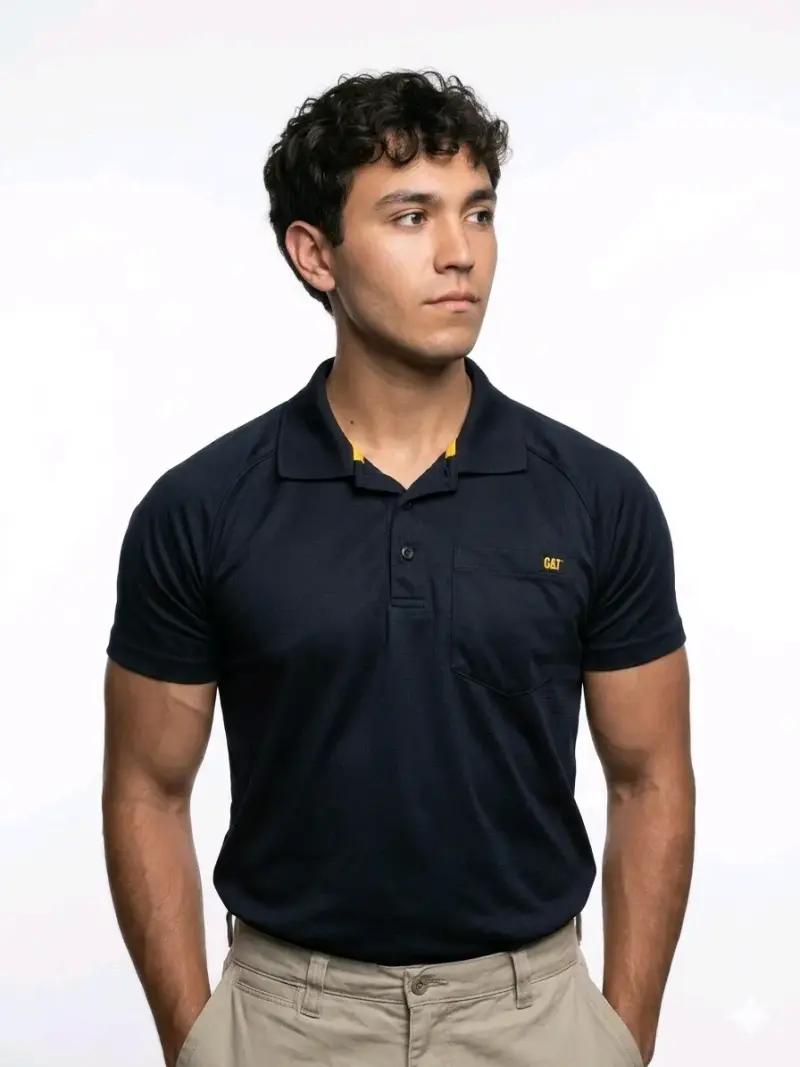 Polera polo CAT azul marino - 2