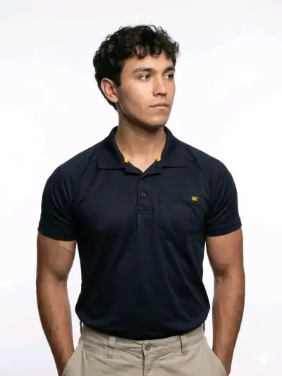 Polera polo CAT azul marino - miniatura 2