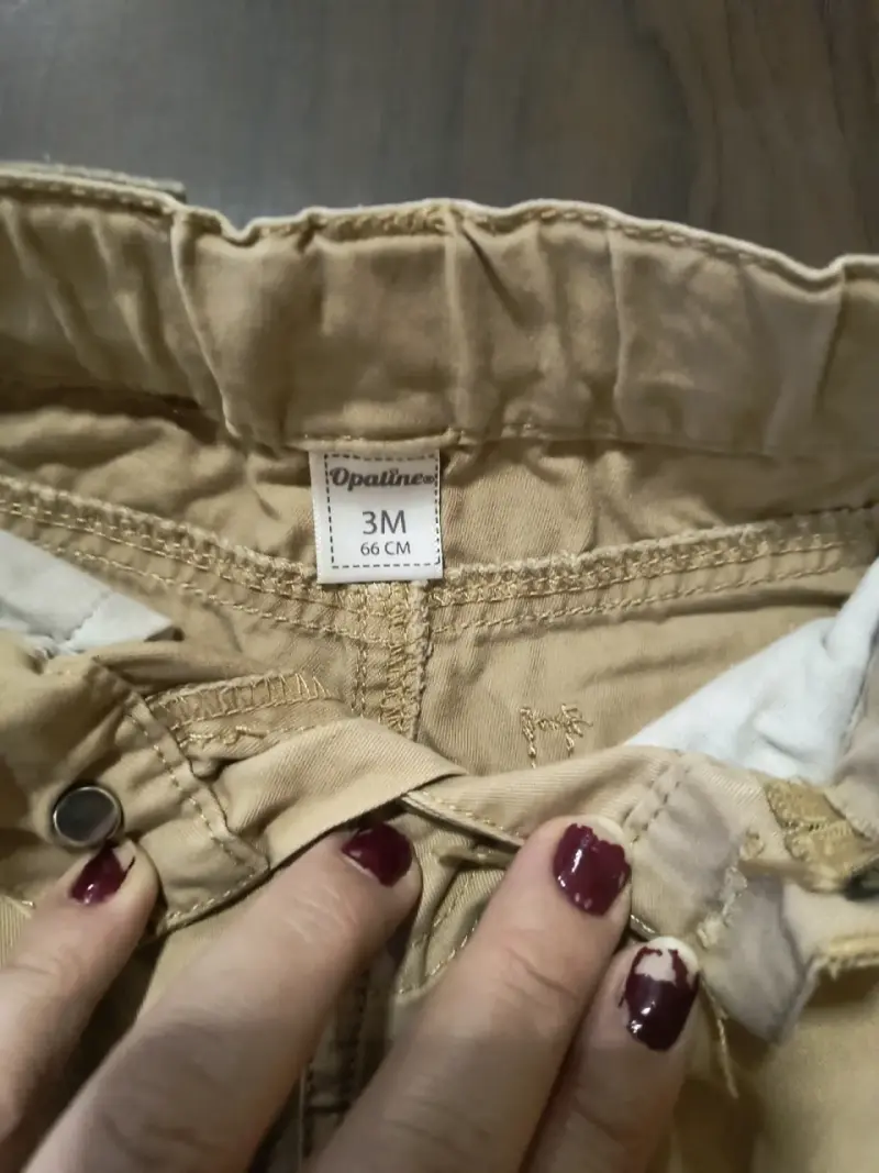 Pantalones beige para bebé - 3