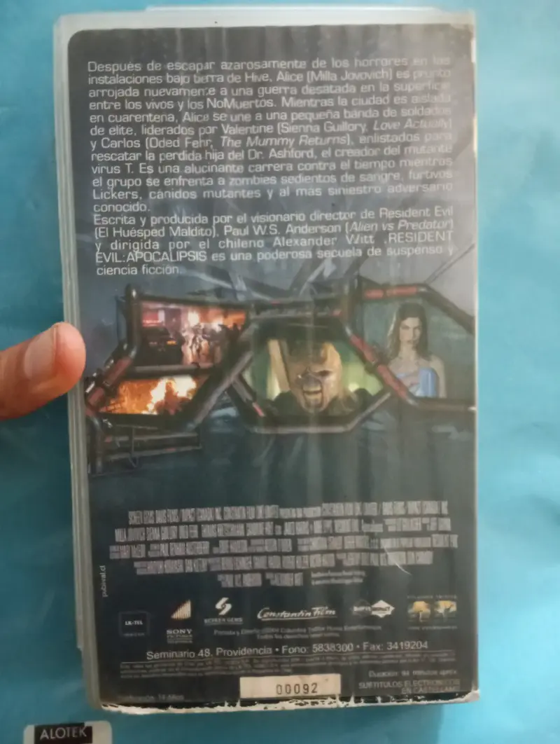 VHS Resident Evil: Apocalipsis - Edición Director - 2