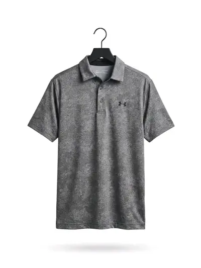 Polera polo gris deportiva under armour - miniatura 1
