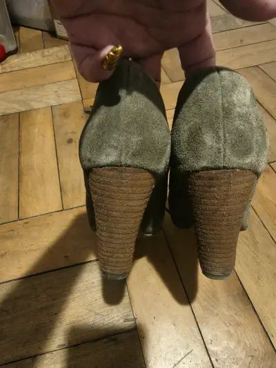 Zapatos de cuero verde musgo - miniatura 3