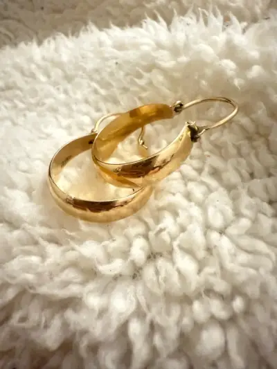 Aros grandes de oro 18 kt - miniatura 1