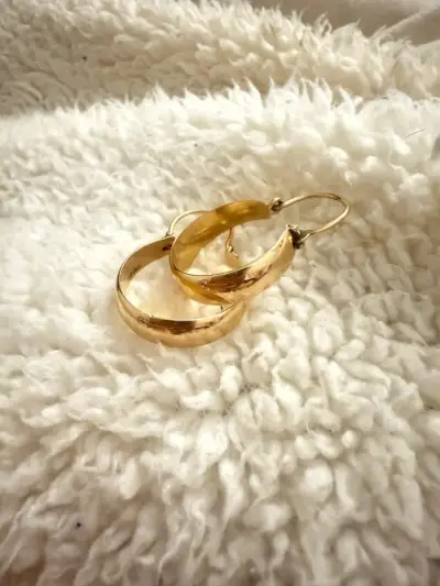 Aros grandes de oro 18 kt - miniatura 2