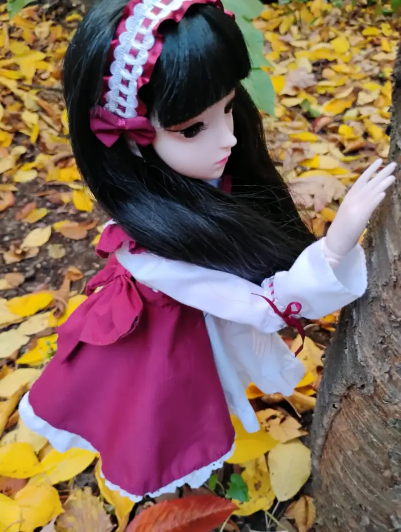 Muñeca BJD con vestido rojo 1/3 Lolita kawaii - 1
