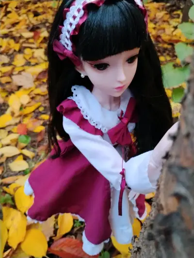 Muñeca BJD con vestido rojo 1/3 Lolita kawaii - miniatura 2