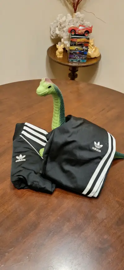 Conjunto deportivo negro Adidas con rayas - miniatura 1