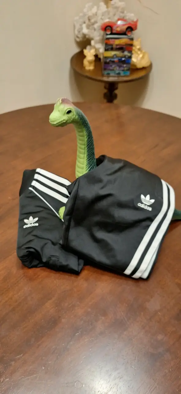 Conjunto deportivo negro Adidas con rayas - 3