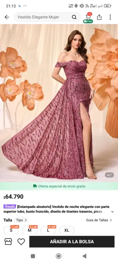 Vestido de noche brillante - miniatura 1