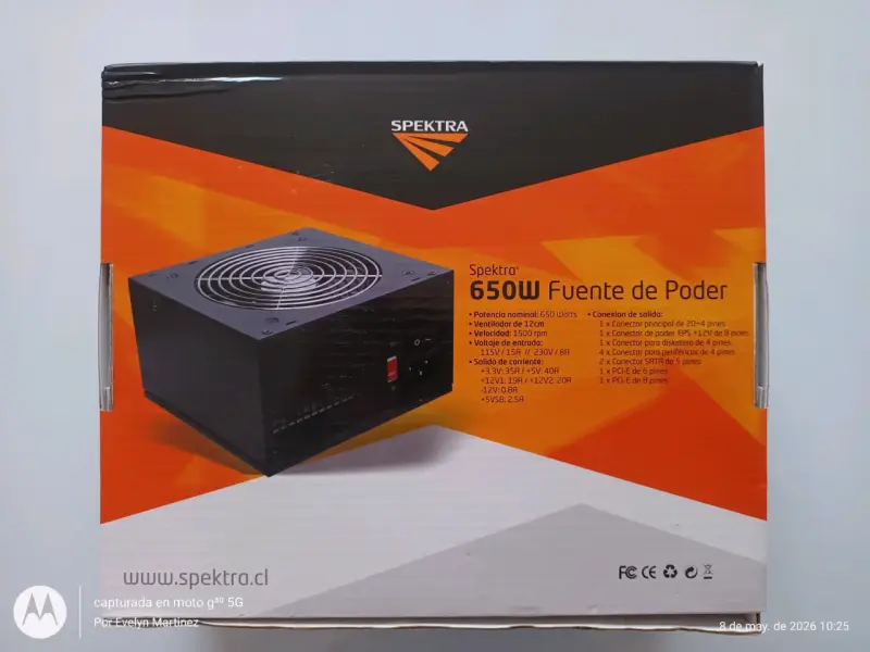 Fuente de poder Spektra 650W - 2