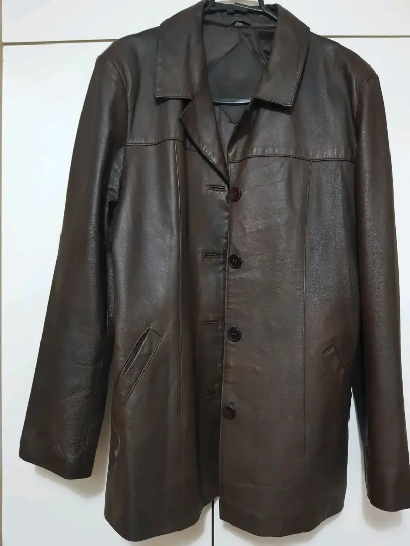 Chaqueta de cuero marrón - 3