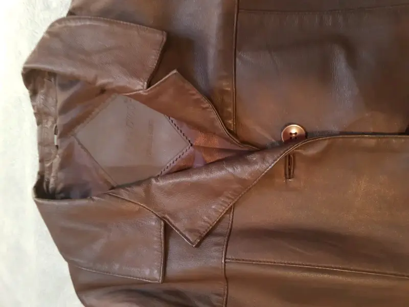Chaqueta de cuero marrón - 6