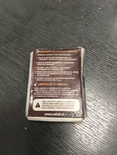 Control remoto para portón Veloti - miniatura 5