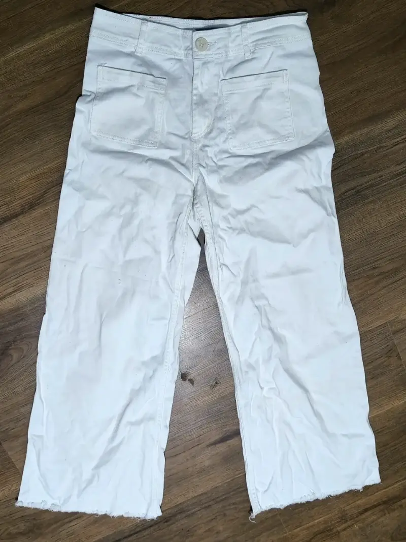 Pantalones blancos de algodón