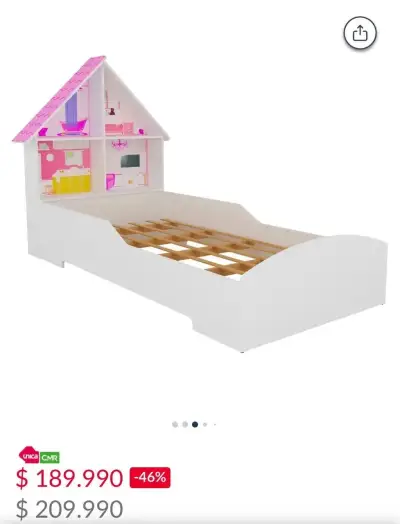 Cama invividual, tipo casa blanca - miniatura 3