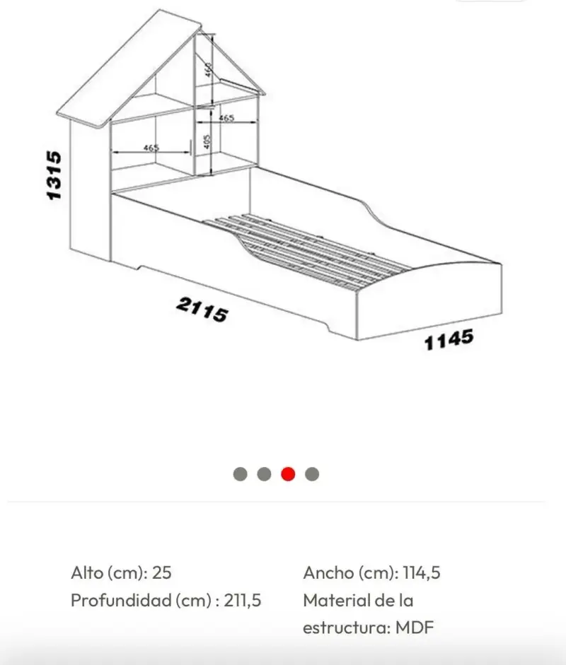 Cama invividual, tipo casa blanca - 4
