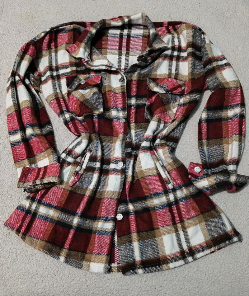 Chaqueta de franela a cuadros