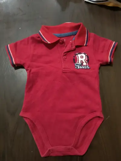 Body bebé polo rojo - miniatura 1