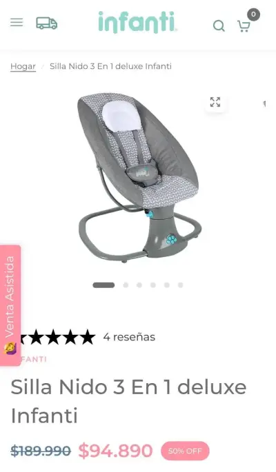 Silla Nido 3 en 1, Deluxe, Marca INFANTI - miniatura 5