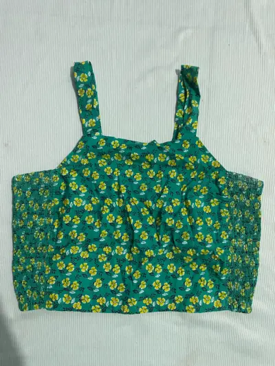 Top verde floreado mujer - miniatura 1