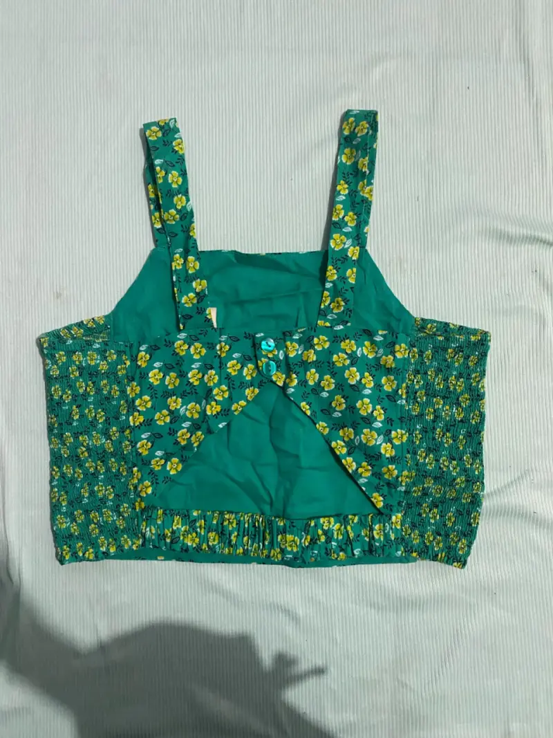 Top verde floreado mujer - 2