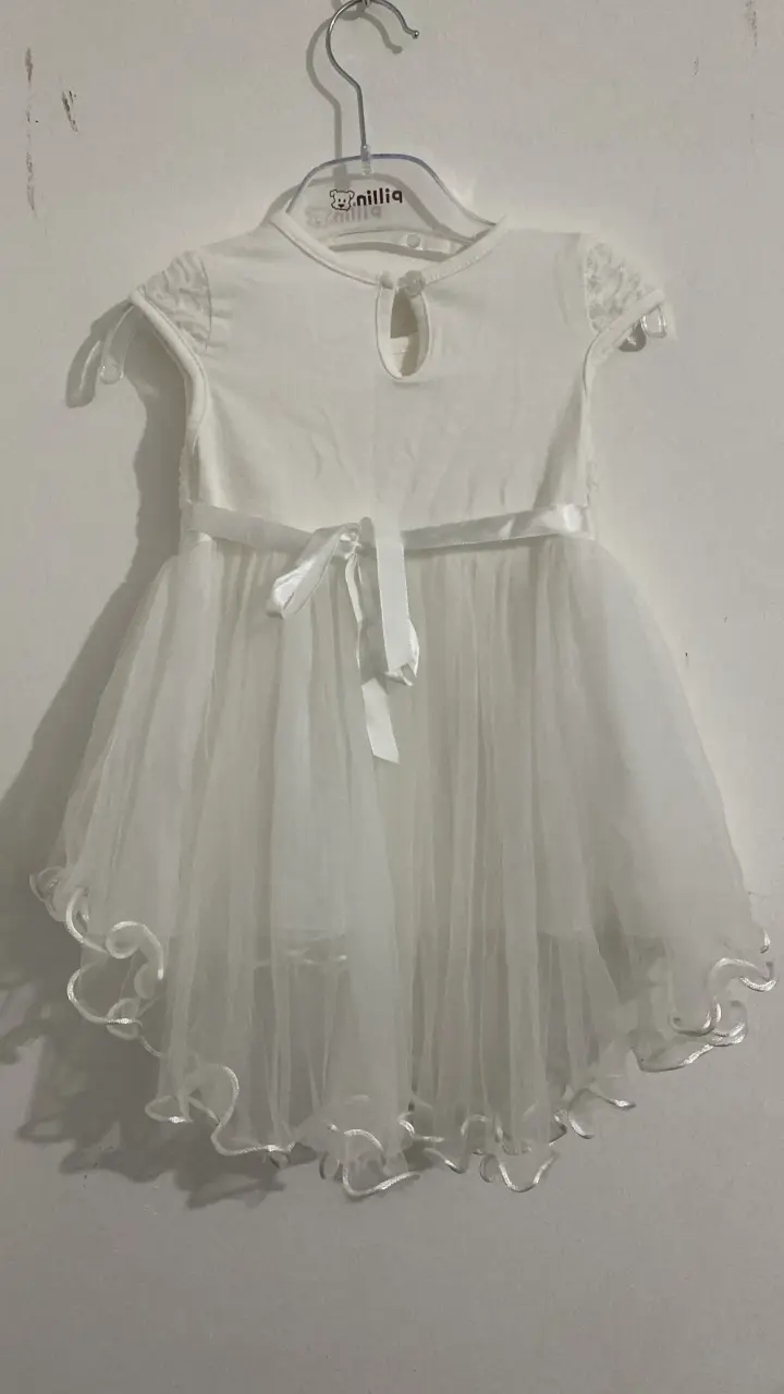 Vestido de bebé blanco encaje - 2